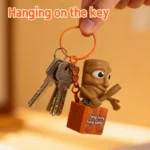 Tung tung tung Sahur Keychain Wooden Stick Man Button Keychain Luminous Pendant Anime Peripheral Decor Decor Gift Toys - Image 4