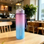Sports Water Bottle with Time-Tracking Straw Leak Proof Locking Flip Cover for Easy Carry Ideal for Outdoor Adventures - Image 23