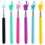Retractable Teacher Pointer Finger Design StainlessSteel Telescopic School Teaching Pointer Stick Teacher Supplies for Classroom