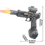 HUIQIBAO Electric Pulse Water Gun Simulated Flame Sensor Light Fully Automatic Fights Toy Water Pistol Outdoor Beach Toys Adult - Image 15