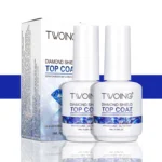 TWOING 15ml New Super Shine Top Coat Gel Nail Polish Diamond Topcoat No Wipe Sealer Gel Finish Manicure Nail Art Salon Quality - Image 8