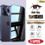 1-5PCS Anti-Spy Glass for iPhone 15 14 13 12 11 16 17 Pro Max Mini X XS XR 7 8 6 Plus Privacy Screen Protector For iPhone 17