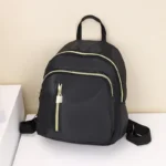 Women's Multi-Function Fashion Girl Nylon Daypack Travel Cute Mini Backpack Men Shoulder Bag Black Purse Hot - Image 4