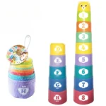 Kid Brain Response Battle Fold Cup Hand Speed Competition Fold Cup Baby Stack Game Early Education Puzzle Train Board Games Toy - Image 7