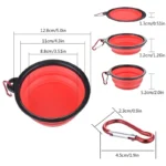 Portable Pet Food Bowl  Durable TPR Bowl  Cat and Dog Food Pet Silicone Collapsible Bowl Portable Travel Outdoor Water Food Bowl - Image 2