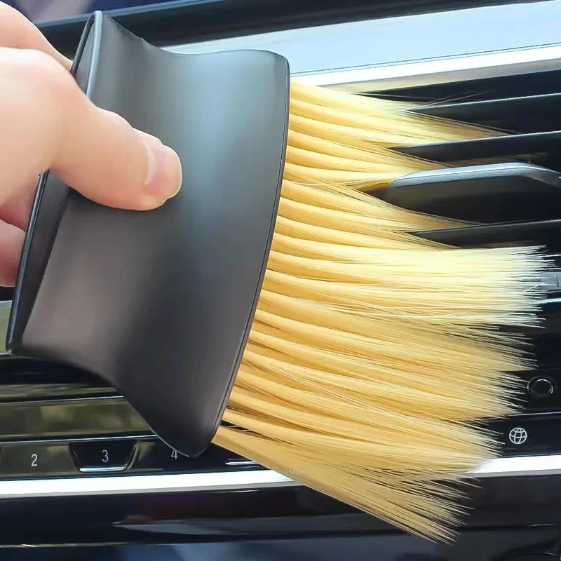 Sc61026d88d0d4c66bd95523a26a00a9du.webp Car interior sweeping dust soft brush car wash tool artifact car interior gap dust brush air outlet cleaning brush - Image 1