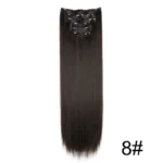 Synthetic 24Inch 16 Clips in Hair Extensions Long Straight Hairstyle Blonde Black Hairpieces Heat Resistant False Hair Daily Use - Image 17