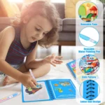 1pc Reusable Water Drawing Book Magic Water Book Mess-Free Magic Painting Pad with Refillable Water Pen Learning Education Toy - Image 3