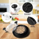 Upgraded Chicken Shredder with Transparent Cover: Large Anti-Slip Rotating Tool for Chopping Chicken, Beef, Cabbage,Vegetables - Image 3
