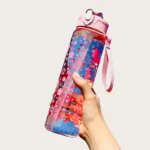 800ml/27oz Large Capacity Sports Water Bottle Leak Proof Plastic Drinking Cup With Time Scale Suitable For Travel Fitness Sports - Image 24