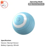 iLMH 1/2 PCS Cat Interactive Ball Toy Automatic Rolling Ball Faux Tail Rechargeable Smart Pet Electric Toy Pet Toy Imitate Mouse - Image 22