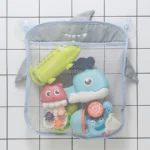 QWZ New Cartoon Duck Baby Bathroom Mesh Bag Sucker Design For Bath Toys Kids Animal Shapes Cloth Sand Toys Storage Net Bag - Image 8