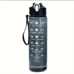 800ml/27oz Large Capacity Sports Water Bottle Leak Proof Plastic Drinking Cup With Time Scale Suitable For Travel Fitness Sports - Image 11