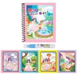 1pc Reusable Water Drawing Book Magic Water Book Mess-Free Magic Painting Pad with Refillable Water Pen Learning Education Toy - Image 8