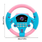 Eletric Steering Wheel Toy with Light Sound for Baby Kids Educational Portable Simulated Driving Steering Wheel Vocal ToysToys - Image 6