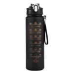 Sports Water Bottle with Time-Tracking Straw Leak Proof Locking Flip Cover for Easy Carry Ideal for Outdoor Adventures - Image 34