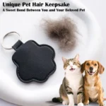 Leather Memorial Pet Hair Storage Bag Cat Paw Keychain DIY Homemade Pet Memorial Keychain for Commemorative Gift Bag Wallet - Image 4
