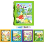 1pc Reusable Water Drawing Book Magic Water Book Mess-Free Magic Painting Pad with Refillable Water Pen Learning Education Toy - Image 14