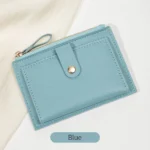 Minimalist and Fashionable Women's Short Card Bag Ultra-Thin Mini PU Leather Zero Wallet Women's Credit Card Holder Wallet - Image 10