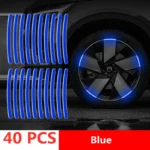 Car Wheel Hub Reflective Stripes Door Handle Safety Warning Sticker Car Rear Warning Tape Automobile Sticker Exterior Accessorie