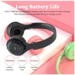 Y08 Wireless Bluetooth Headphone  Macaron Headphones Stereo Headband Gaming Headset with Mic Gamer Girl Gift for Mobile Tablet - Image 2