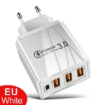 48W 3USB Fast Charger Type C QC 3.0 Portable Wall Charger PD Fast Charge EU/US Plug For Samsung Huawei Xiaomi Phone Wall Adapter - Image 8