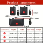 Air Wedge Bag, 3 Piece Strong Commercial Grade Air Bag Pump Professional Leveling Kit Alignment Tool Inflatable Shim Bag - Image 3