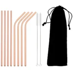 Colorful Reusable Drinking Straw Metal Straws 304 Stainless Steel Straws Set with Brush Bar Cocktail Straw for Glasses Drinkware - Image 15