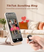 Tiktok Scrolling Ring Tiktok Remote Control Is Suitable for Iphone, iPad Bluetooth Page Turning Ring Roller, Both Camera Shutter, Short Video and Music Remote Control Function, Compatible with Ios and Android Phones - Image 2