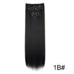 Synthetic 24Inch 16 Clips in Hair Extensions Long Straight Hairstyle Blonde Black Hairpieces Heat Resistant False Hair Daily Use - Image 26