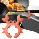 Utensil Rest Crab Shaped Silicone Utensil Rest Countertop Ladle Holder Anti-Overflow Stove Top Spatula Holder Kitchen Gadget - Image 4