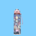 800ml/27oz Large Capacity Sports Water Bottle Leak Proof Plastic Drinking Cup With Time Scale Suitable For Travel Fitness Sports - Image 21