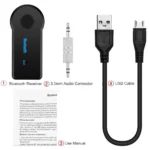 Aux Car Bluetooth 5.0 Receiver 3.5mm 3.5 AUX Jack Stereo Music Audio Car Transmitter Speaker Amplifier Wireless Adapter with Mic - Image 3