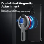 3-in-1 Magnetic Finger Ring Holder Rotate Double-Sided Magnetic Phone Stand for iPhone 17 16 15 14 13 12 MagSafe - Image 2