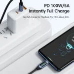 Toocki 100W Type C to Type C Cable PD Fast Charging Charger USB C to USB C Display Cable For Macbook iPad Data Cord Wire - Image 2