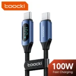 Toocki 100W Type C to Type C Cable PD Fast Charging Charger USB C to USB C Display Cable For Macbook iPad Data Cord Wire