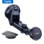 TOPK Magnetic Car Phone Mount, N52 Strong Magnet Dashboard Windshield Suction Cup Car Phone Holder Adjustable Telescopic Arm - Image 7