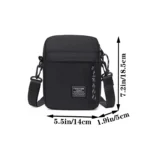 Men's bag, available in single shoulder or cross-body design, suitable for daily use during school. Made of nylon material. - Image 2