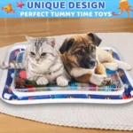 Water Sensory Play Mat Thickened Inflatable Water Mat For Cat And Dog Pet Playmat With Fish Sea Ocean Theme Sensory Toy Water - Image 5