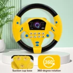 Eletric Steering Wheel Toy with Light Sound for Baby Kids Educational Portable Simulated Driving Steering Wheel Vocal ToysToys - Image 3