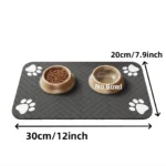 Pet Feeding Mat-Absorbent Pet Placemat Rubber Backing Quick Dry Water Mat for Dog Cat for Food and Water Bowl with Waterproof - Image 9
