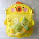 QWZ New Cartoon Duck Baby Bathroom Mesh Bag Sucker Design For Bath Toys Kids Animal Shapes Cloth Sand Toys Storage Net Bag - Image 12