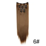 Synthetic 24Inch 16 Clips in Hair Extensions Long Straight Hairstyle Blonde Black Hairpieces Heat Resistant False Hair Daily Use - Image 19