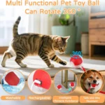 iLMH 1/2 PCS Cat Interactive Ball Toy Automatic Rolling Ball Faux Tail Rechargeable Smart Pet Electric Toy Pet Toy Imitate Mouse - Image 4