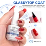 TWOING 15ml New Super Shine Top Coat Gel Nail Polish Diamond Topcoat No Wipe Sealer Gel Finish Manicure Nail Art Salon Quality - Image 4