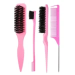 Bristle Slick Back Hair Brush for Sleek Ponytail Bun & Smoothing Baby Hairs, Flyaways, Edge Control - Backcombing & Teasing - Image 8