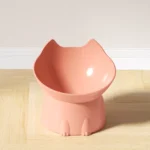 1pc WhiskerWare Elevated Cat Bowl, Anti-Tip Plastic Raised Pet Feeding Dish with Tilted Edge, Neck Protection Kitty Food - Image 7