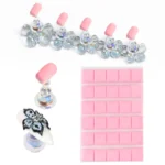 Nail Stand Set for Press On Nail Display Practice Art Magnetic Fake Nail Holder for Painting NailsStand with Reusable Putty Clay - Image 16