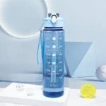 Sports Water Bottle with Time-Tracking Straw Leak Proof Locking Flip Cover for Easy Carry Ideal for Outdoor Adventures - Image 9