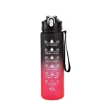 Sports Water Bottle with Time-Tracking Straw Leak Proof Locking Flip Cover for Easy Carry Ideal for Outdoor Adventures - Image 12